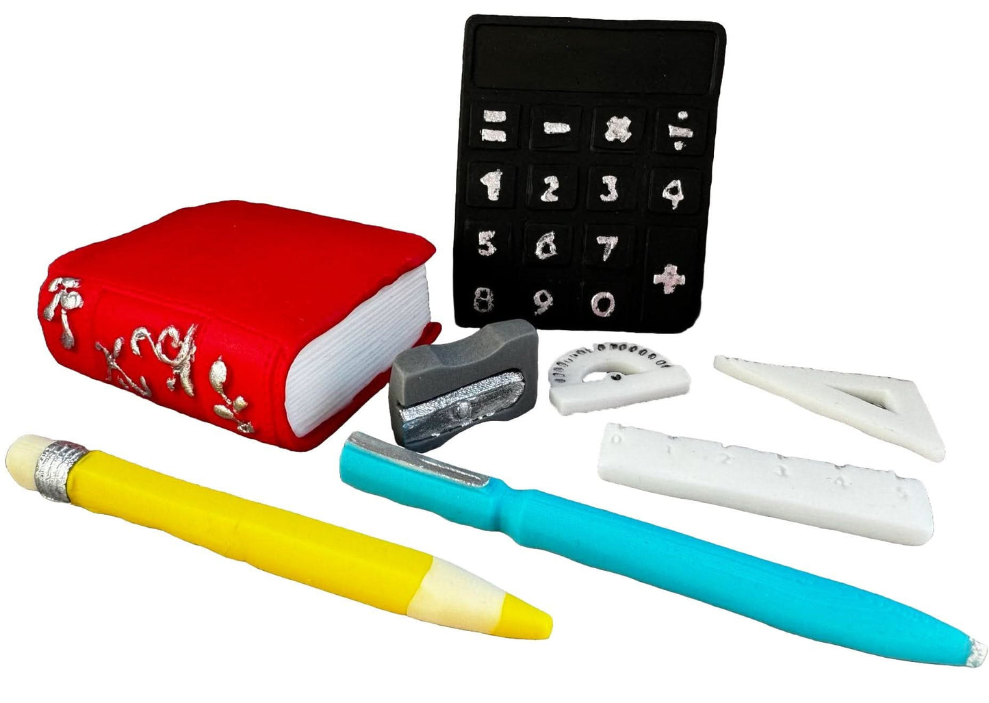 Set 8 decoratiuni comestibile din zahar, Scoala Decoratiuni din Pasta de Zahar Nati Shop