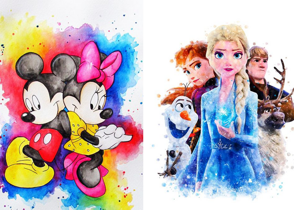 Imagine comestibila, vafa, format A4, Minnie-Mickey/Frozen - Nati Shop 