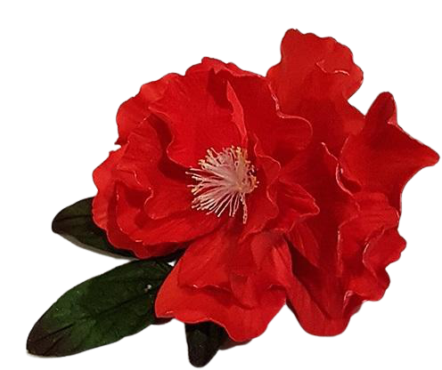 Decoratiune comestibila din zahar, Bujor rosu