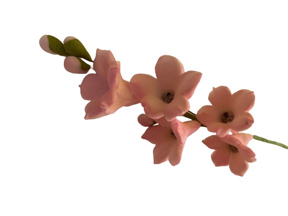 Decoratiune comestibila din zahar, Crenguta de flori roz - Nati Shop 