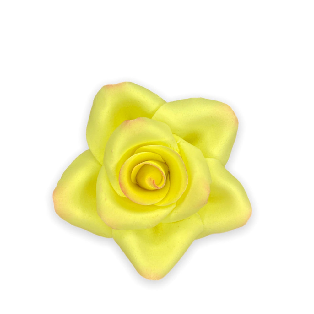 Decoratiune comestibila din zahar, Trandafir galben - Nati Shop 