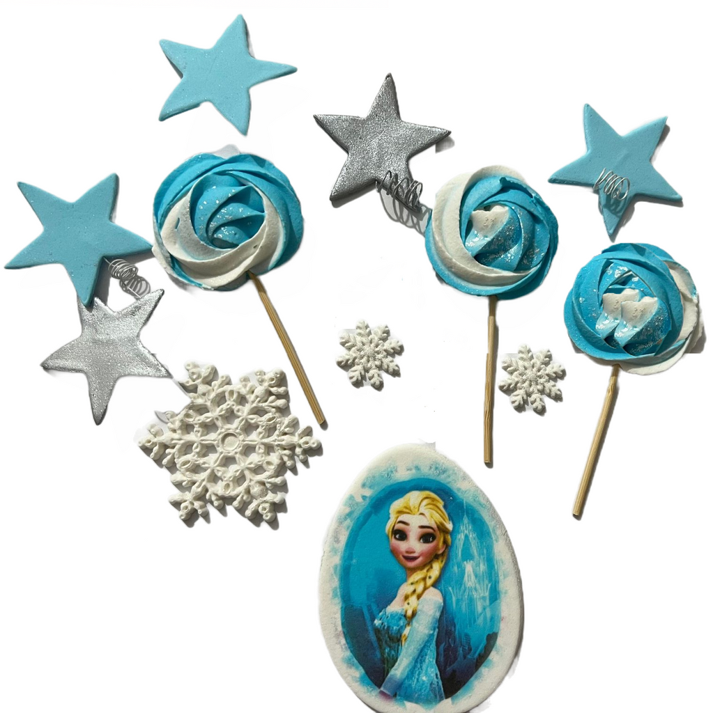 Set decoratiuni comestibile din zahar, Elsa - Nati Shop 