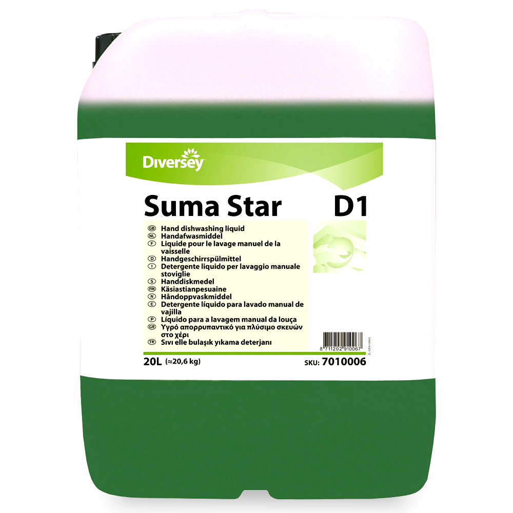 Suma Star D1 - Detergent lichid concentrat manual pentru vase profesional 20L - Nati Shop 